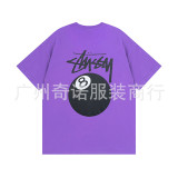 Cross-border trendy brand 230 GSM short-sleeve T-shirt, high-quality seamless tubular fabric, foreign trade cross-border half-sleeve