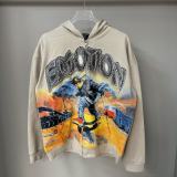 Cross-border foreign trade MIXED EMOTION American style trendy brand high street rhinestone loose hoodie sweatshirt unisex set
