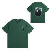 Summer short-sleeve Stus heavy-duty long-sleeve with correct lettering, high-quality American streetwear brand for couples