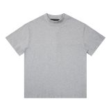 Spring/Summer New FOG ICON Double-Line Letter Print Crew Neck Pullover Short Sleeve Unisex Fleece Hoodie