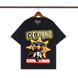 25ss Cross-Border Foreign Trade European and American Street Style Zip Hoodie Glo Cartoon Print Short Sleeve T-Shirt Unisex