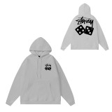 Original brand STUSI hoodie, new autumn and winter style, letter dice black eight, hooded couple's outfit