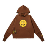 DREW ICON Smiling Sunflower Print Justin Bieber Trendy Unisex Casual Loose Hoodie Sweatshirt