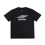 25ss Cross-Border Foreign Trade Sp555der American Trend High Street Rhinestone Foam Print Loose Fit Unisex Short Sleeve T-Shirt