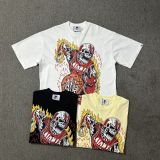 American high street niche fashion brand summer new skull figure basketball print retro loose round neck short sleeve T-shirt
