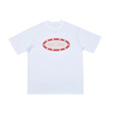 25ss Cross-Border Foreign Trade Sp555der American Trend High Street Rhinestone Foam Print Loose Fit Unisex Short Sleeve T-Shirt