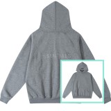 FOG Essentials heavyweight high street fashion brand hooded sweatshirt with fleece lining for autumn and winter, suitable for couples, men and women