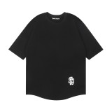 Foreign trade cross-border wholesale pa angel trendy brand coconut tree flame letter logo graffiti paint short-sleeve T-shirt for men and women
