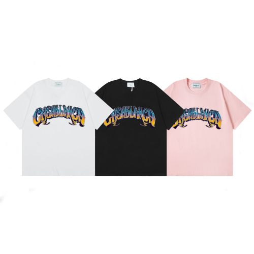 Cross-border summer new trendy Casablanca short-sleeve letter logo printed unisex T-shirt