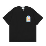 Cross-border summer new trendy Casablanca short-sleeve letter logo printed unisex T-shirt