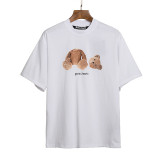 Wholesale cross-border European and American trendy brand Palm Angels decapitated bear print short-sleeve t-shirts for men and women, couples' high street half-sleeve shirts