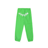 25ss cross-border foreign trade Sp555der American-style trendy brand foam letter full rhinestone hoodie sweatshirt and pants for men and women