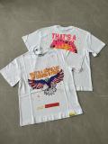 25ss American fashion high street COUGH SYRUP 3D white ink direct print rhinestone high street loose double yarn short sleeve t-shirt for men