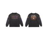 Hip-hop SAINT MICHAEL ICON new vintage graffiti loose-fit round-neck long-sleeve T-shirt for men and women