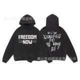 Cross-border autumn and winter FOG loose casual letter print unisex high street hooded sweatshirt basic trendy sweatshirt