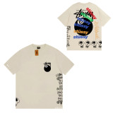 Cross-border trendy brand 230 GSM short-sleeve T-shirt, high-quality seamless tubular fabric, foreign trade cross-border half-sleeve