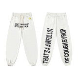 High-end foreign trade version of  THAT'S A AWFUL LOT OF COUGH SYRUP  printed all-over hoodie and pants set