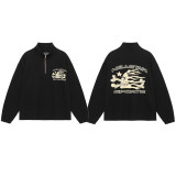 [Hell Series] Trendy High Street Hell Star Distressed Worker Head Print Casual Hoodie