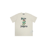 Popular cross-border e-commerce brand Palmt: New summer short-sleeve T-shirt with round neck, letter print, unisex, loose fit, European and American style