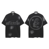 25ss American trendy high street Hellstar heavy washed distressed loose vintage short-sleeve T-shirt unisex fashion brand