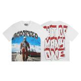 Cross-border foreign trade American fashion high street skull rock band washed casual loose short-sleeve t-shirt for men and women