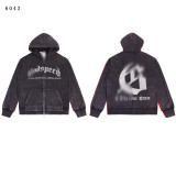 25ss Fall/Winter New GOD Fashion High Street Retro Simple Letter Casual Cardigan Hooded Sweatshirt Unisex Set