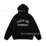 Cross-border autumn and winter FOG loose casual letter print unisex high street hooded sweatshirt basic trendy sweatshirt