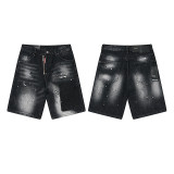 Cross-border foreign trade DSQUARED2 European and American trendy brand slim-fit skinny jeans with washed-out and distressed details for men