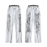 Hellstar American-style trendy brand high street washed distressed loose streetwear hoodie and pants set for men and women