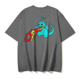 American streetwear brand OFF OW arrow graffiti print heavy-duty street style summer short-sleeve high street casual T-shirt for men and women