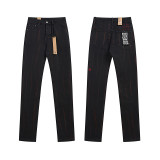 Cross-border foreign trade KS new American retro basic high street ripped and patched trendy cool straight men's jeans