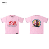26ss Cross-Border Foreign Trade RRR123 CVA American Style Trendy Streetwear Vintage Washed Loose Short-Sleeve T-Shirt for Men