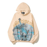 Godspeed Cross-Border 25ss Fall/Winter New Direct Print Washed Vintage Pure Cotton Hip-Hop American Style Hoodie Sweatshirt