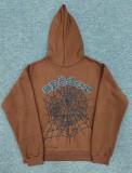 25ss European and American trendy brand overseas edition heavyweight hoodie, trendy couple's spider web Sp5der sweatshirt, cross-border bestseller