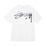 6STU New T-Shirt for Men and Women, Short Sleeve T-Shirt with Cow Print, Loose Fit, 230g, Summer Tee