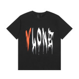 Cross-border supply: Trendy brand LONE Sakura short-sleeve T-shirt with sketch embroidery, lip print, and graffiti print