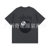 Cross-border trendy brand 230 GSM short-sleeve T-shirt, high-quality seamless tubular fabric, foreign trade cross-border half-sleeve