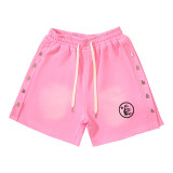 Cross-border American fashion Hellstar series new high-quality terry casual shorts with drawstring, unisex