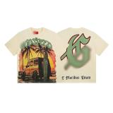 Cross-border foreign trade American fashion high street skull rock band washed casual loose short-sleeve t-shirt for men and women