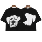 American trendy high street hip-hop Billionaire cartoon abstract pattern printed casual round-neck short-sleeve T-shirt for men and women