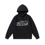 Trapstar's new rainbow gradient letter tiger head embroidery unisex hooded sports sweatshirt and jogger pants set
