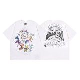 25ss Cross-Border Foreign Trade Hellstar American Trend High Street Retro Print Summer Loose Short-Sleeve T-Shirt Unisex