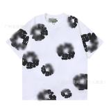 25ss Summer New DT European and American Trendy Brand Foam Cotton High Street Loose Street Style Short Sleeve T-Shirt Unisex Set