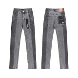 Ksubi trendy brand Purple new AM splatter-print high street retro ripped casual slim-fit jeans for men and women