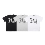 Foreign trade cross-border wholesale pa angel trendy brand coconut tree flame letter logo graffiti paint short-sleeve T-shirt for men and women