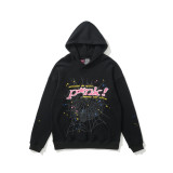 New autumn and winter 55555 spider print terry hooded sweatshirt, American street style casual loose hoodie
