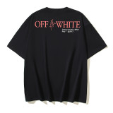 25ss high-quality OFF OW trendy high street arrow print summer short-sleeve casual loose T-shirt for men and women couples