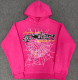 Overseas original heavyweight 450G thick fleece hoodie with foam-printed spider design for men and women Sp5der hoodie