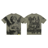 25ss high street fashion brand COUGH SYRUP American-style T-shirt, casual loose short-sleeve summer unisex base shirt