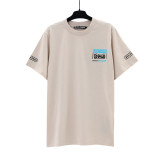 Foreign trade cross-border wholesale pa angel trendy brand coconut tree flame letter logo graffiti paint short-sleeve T-shirt for men and women